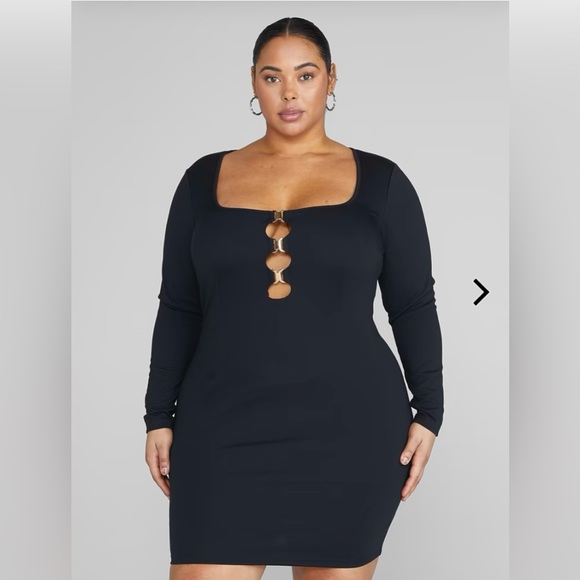 Fashion to Figure Dresses & Skirts - NWT Cutout Knit Bodycon Dress